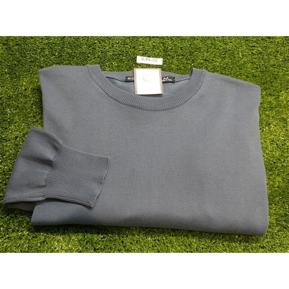 B Draddy Men's BD Crewneck Golf Sweater C.C. Logo Regal Blue Medium
